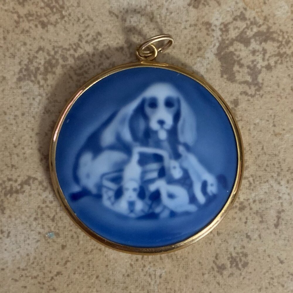 Vintage Copenhagen Porcelain Denmark B&G Pendant Necklace - Picture 3 of 7